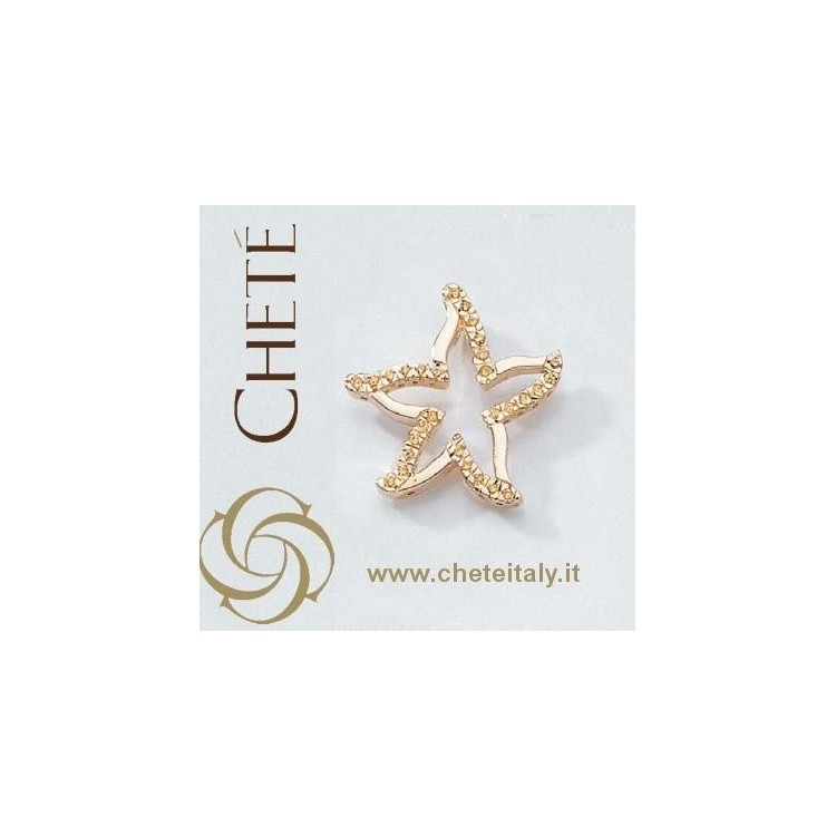 NSA|Chetè & Laroche CIONDOLO ASTRA STELLA ARGENTO 925 lam ORO GIALLO ZIRCONI