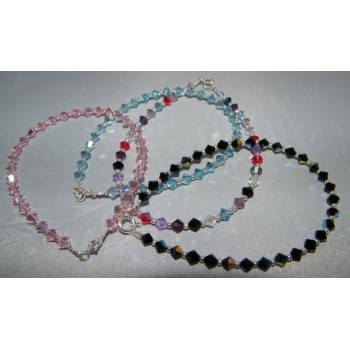 NSA|Bracciale Argento 925 Con Swarovski Bicono mis. 19 cm