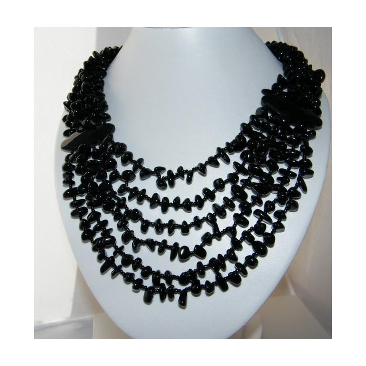 NSA|Collier Cleopatra a 6 fili di ametista o Onice