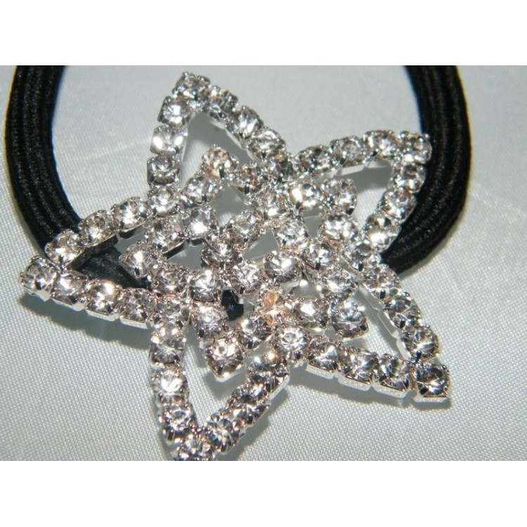 NSA|fermaglio a stella con pavè di strass