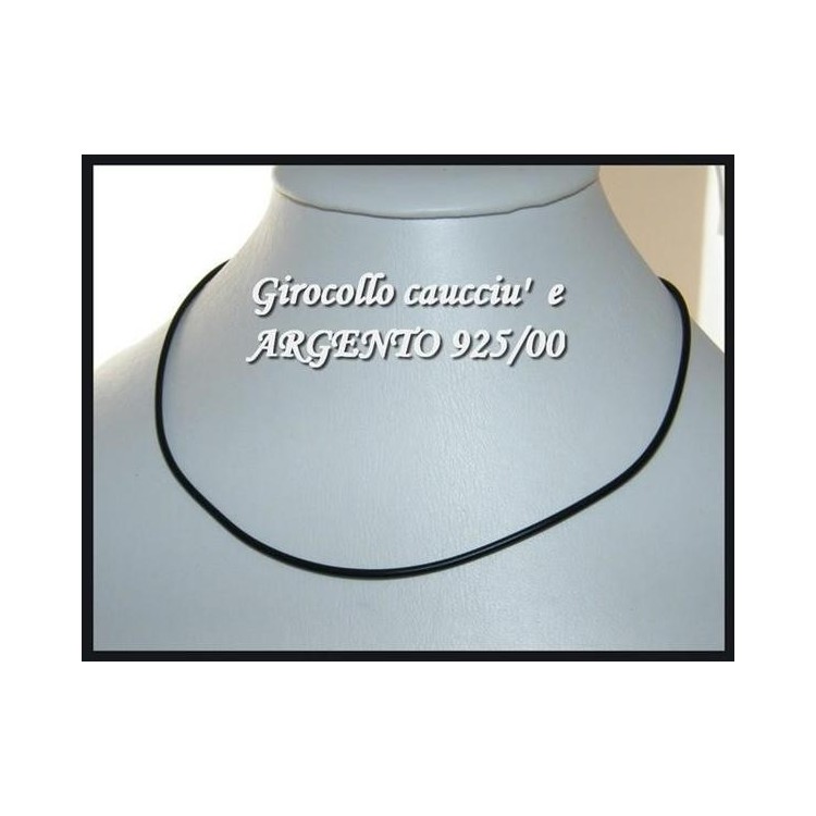 NSA|Girocollo Caucciu' per ciondolo. Per uomo e donna con chiusura in  ARGENTO 925