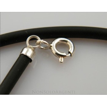 NSA|Girocollo Caucciu' per ciondolo. Per uomo e donna con chiusura in  ARGENTO 925