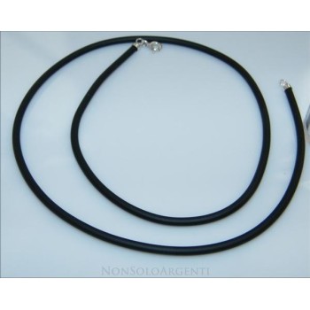 NSA|Girocollo Caucciu' per ciondolo. Per uomo e donna con chiusura in  ARGENTO 925