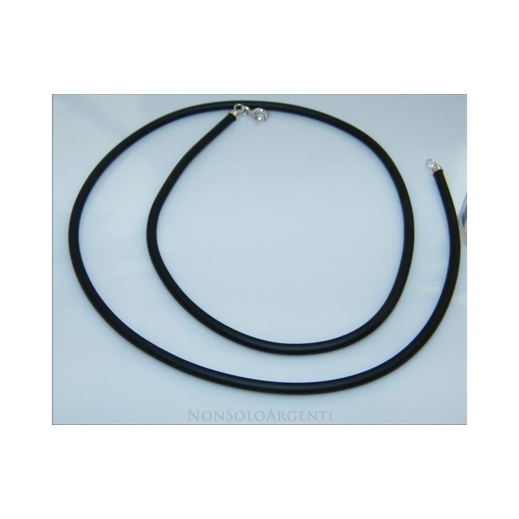 NSA|Girocollo Caucciu' per ciondolo. Per uomo e donna con chiusura in  ARGENTO 925