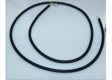NSA|Girocollo Caucciu' per ciondolo. Per uomo e donna con chiusura in  ARGENTO 925