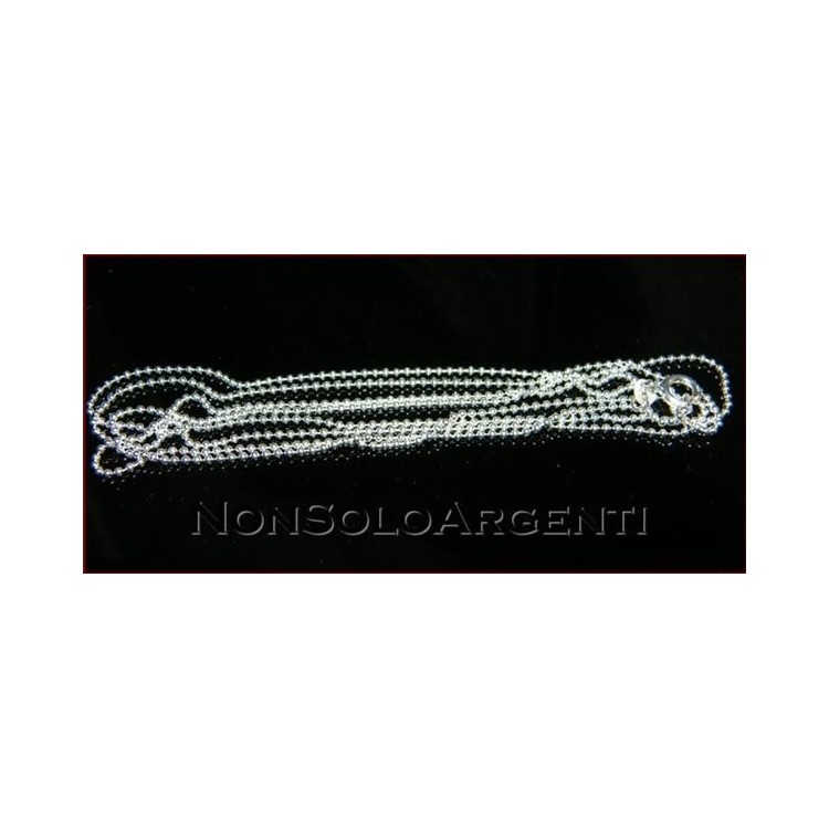 NSA|ARGENTO 925 : Girocollo collana pallini palline balls varie lunghezze modello sbiancato