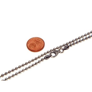 NSA|ARGENTO 925 : Girocollo collana pallini palline balls 2,5 mm varie lunghezze modello scuro anticato antico