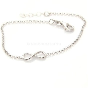 NSA|Argento 925 : bracciale rolo' uomo   con 1 simbolo dell'infinito