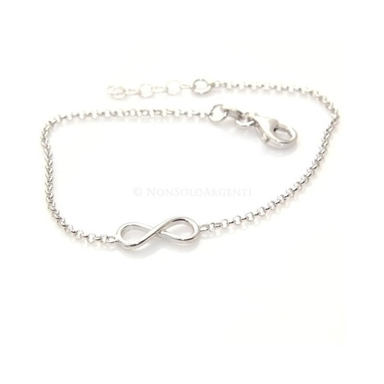 NSA|Argento 925 : bracciale rolo' uomo o donna con 1 simbolo dell'infinito