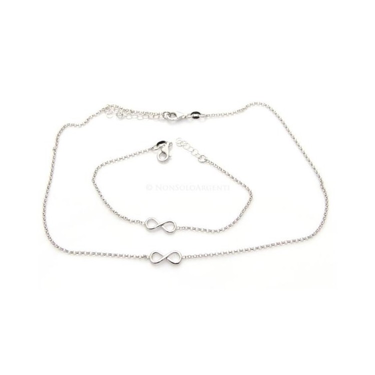 NSA|Argento 925 : bracciale rolo' uomo   con 1 simbolo dell'infinito