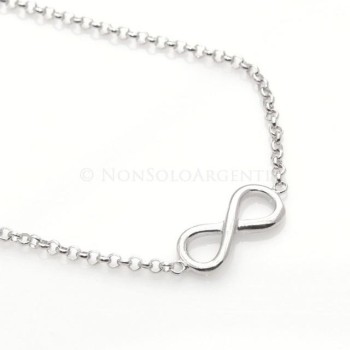 NSA|Argento 925 : bracciale rolo' uomo   con 1 simbolo dell'infinito