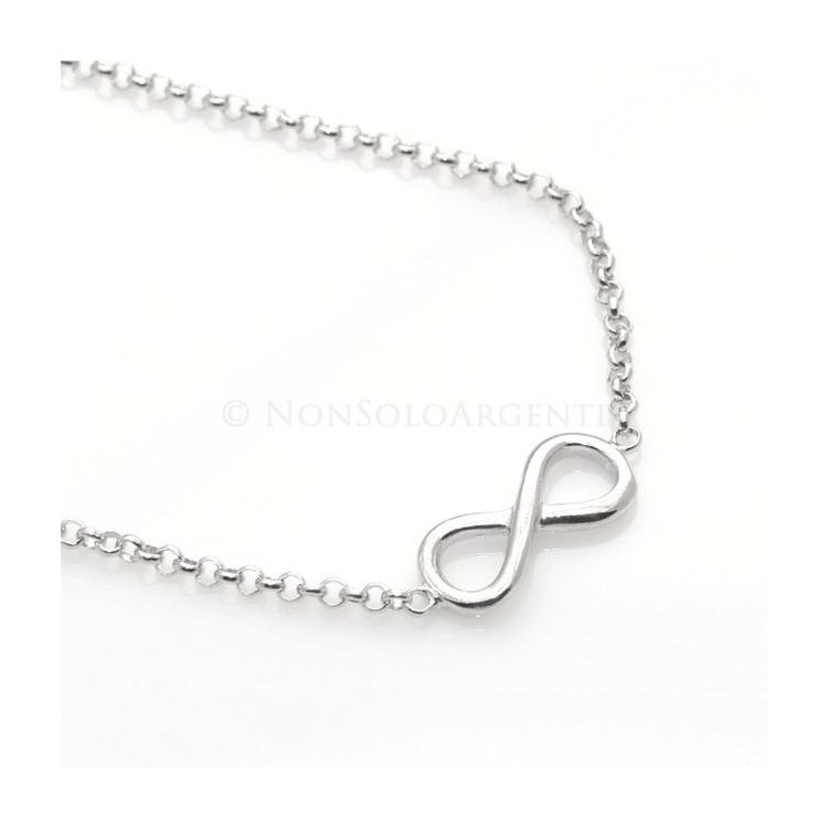 NSA|Argento 925 : bracciale rolo' uomo o donna con 1 simbolo dell'infinito