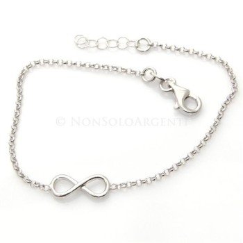 NSA|Argento 925 : bracciale rolo' uomo o donna con 1 simbolo dell'infinito