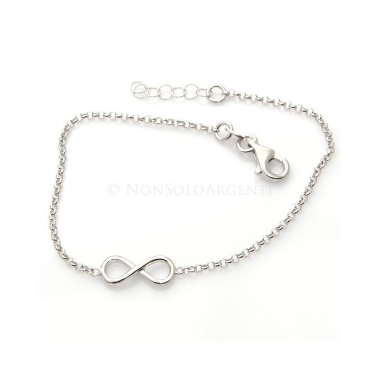 NSA|Argento 925 : bracciale rolo' uomo o donna con 1 simbolo dell'infinito
