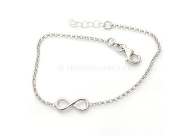 NSA|Argento 925 : bracciale rolo' uomo o donna con 1 simbolo dell'infinito