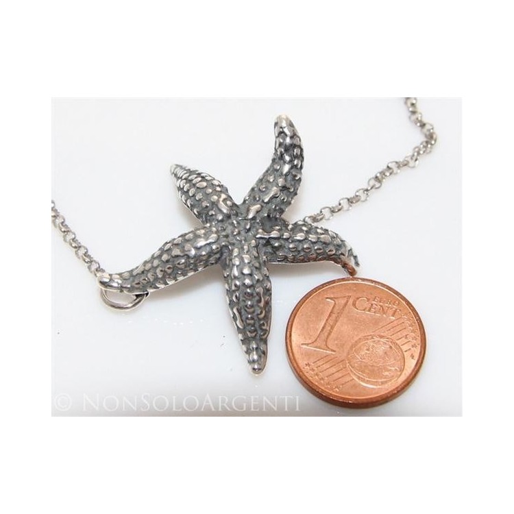 NSA|Argento 925 : Gioielli realizzati a mano con stelle marine grandi - Orecchini - collana - bracciale o completo