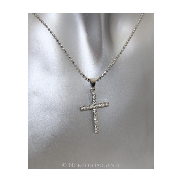 NSA|Collana e Orecchini punto luce parure con strass lam argento bigiotteria