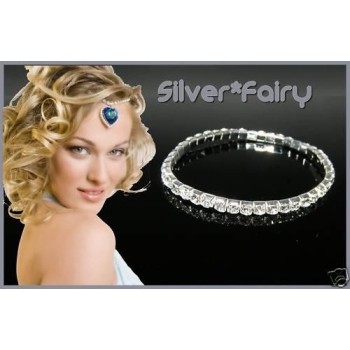 NSA|Bigiotteria : Braccialetto Tennis Argento o Oro con 1 fila di strass Promozione 4x3