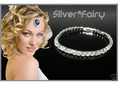 NSA|Bigiotteria : Braccialetto Tennis Argento o Oro con 1 fila di strass Promozione 4x3