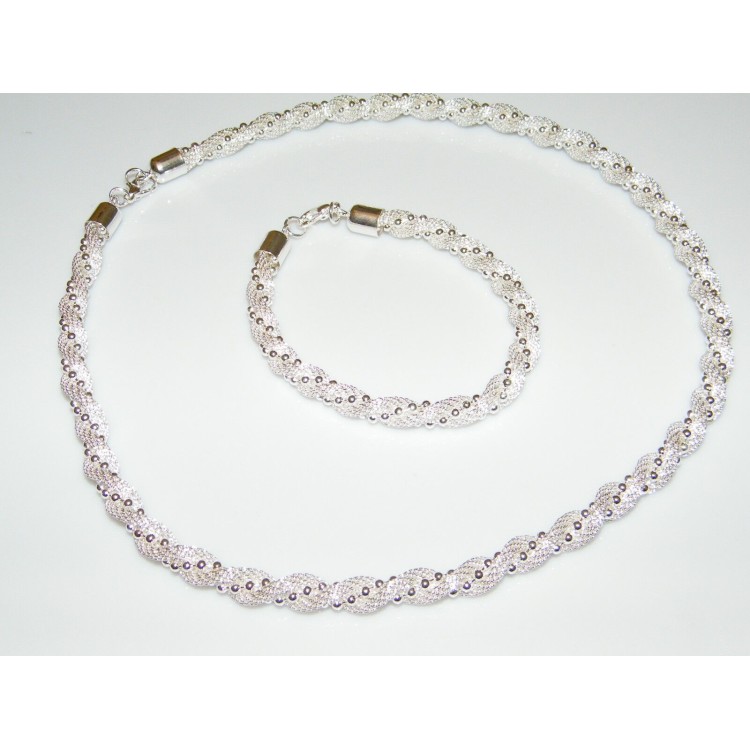 NSA|tteria : Demi Parure Argento Collana Bracciale Luminoso