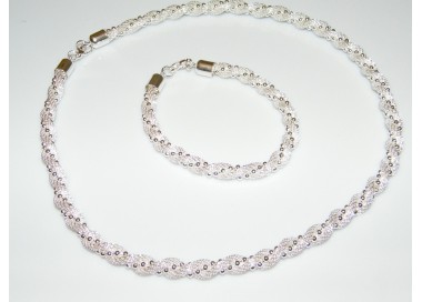 NSA|tteria : Demi Parure Argento Collana Bracciale Luminoso