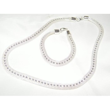 NSA|Bigiotteria : Demi parure Argento Collana e Bracciale insieme