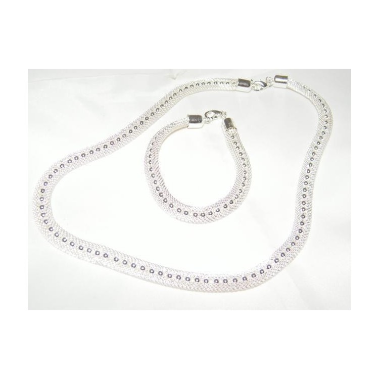 NSA|Bigiotteria : Demi parure Argento Collana e Bracciale insieme