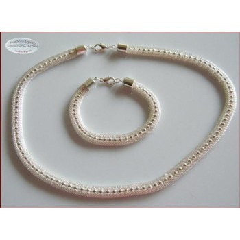 NSA|Bigiotteria : Demi parure Argento Collana e Bracciale insieme
