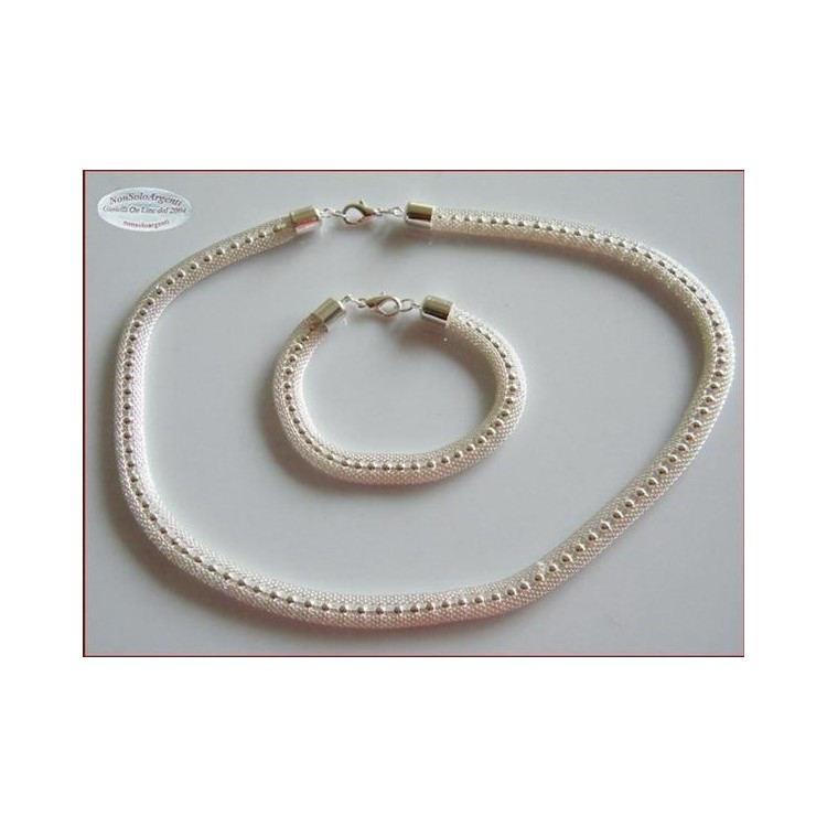NSA|Bigiotteria : Demi parure Argento Collana e Bracciale insieme