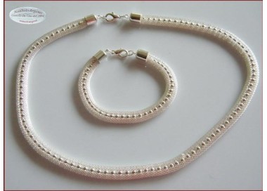 NSA|Bigiotteria : Demi parure Argento Collana e Bracciale insieme