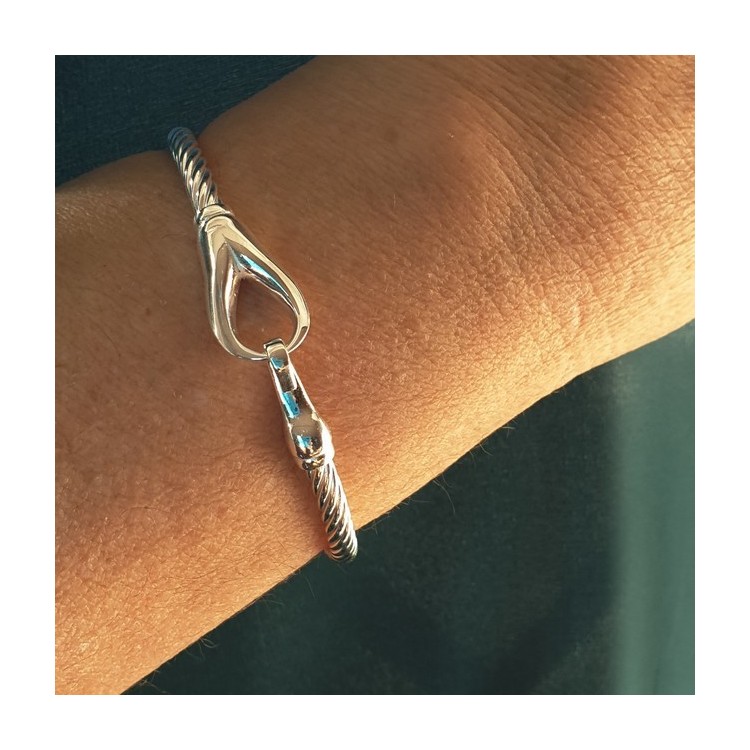 NSA|NALBORI cable bracciale argento 925 gancio 18 cm