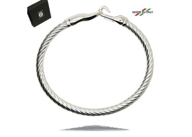 NSA|NALBORI cable bracciale argento 925 gancio 18 cm