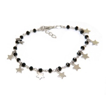 NSA|925 Sterling Silver women's bracelet with small stars shaped pendants NALBORI