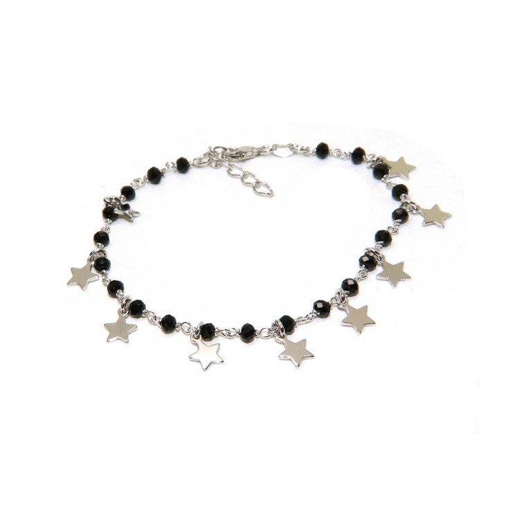 NSA|925 Sterling Silver women's bracelet with small stars shaped pendants NALBORI