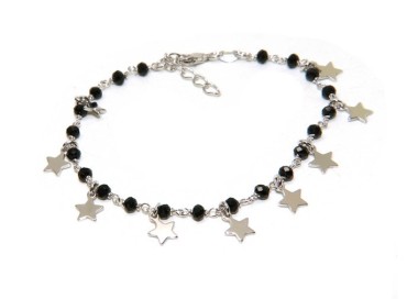 NSA|925 Sterling Silver women's bracelet with small stars shaped pendants NALBORI