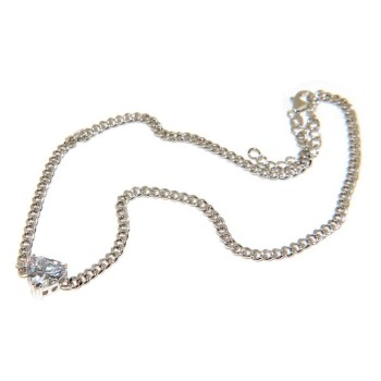 NSA|NALBORI collana choker zircone cuore grande argento 925