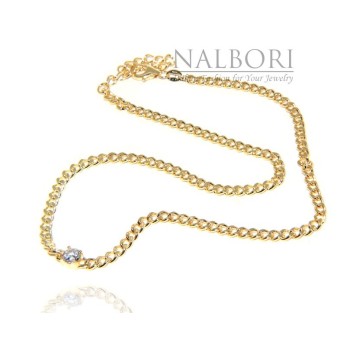 NSA|NALBORI collana choker zircone tondo argento 925 grumetta