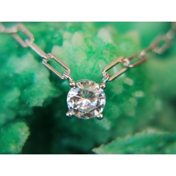 NSA|NALBORI round zircon choker 925 silver staples necklace