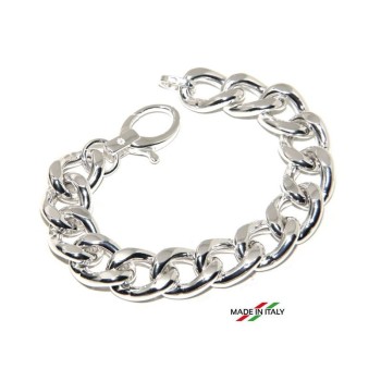 NSA|NALBORI bracciale o collana grumetta 13mm grande argento 925 diamantata