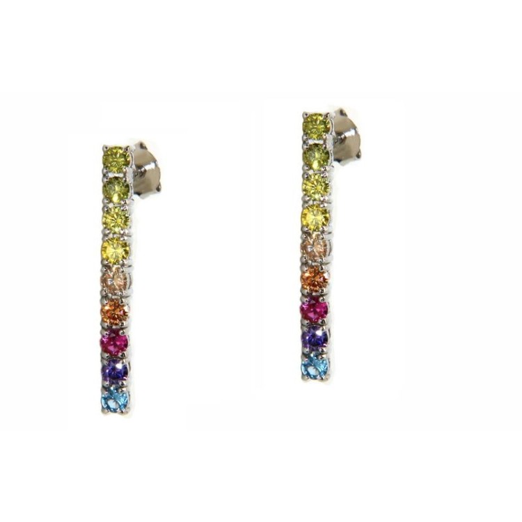 NSA|NALBORI 925 silver tennis zircons earrings