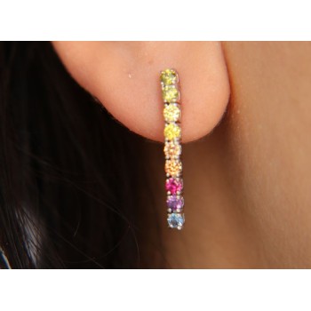 NSA|NALBORI 925 silver tennis zircons earrings