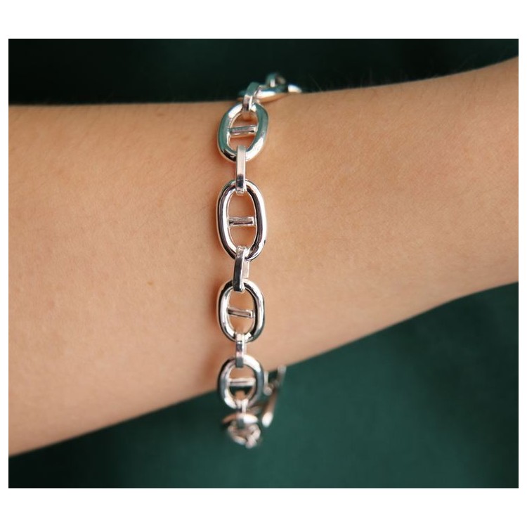 NSA|NALBORI Necklace or bracelet marine link 10x16 mm in 925 silver