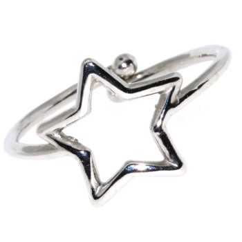 NSA|NALBORI Ring Silver 925 open adjustable star