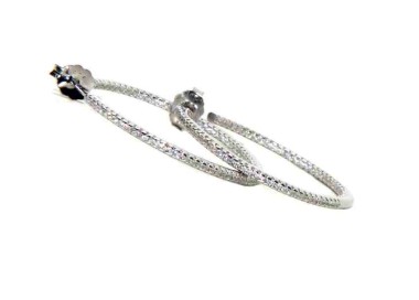 NSA|925 silver earrings circles zircons internal external 3cm brand NALBORI