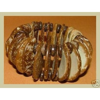 NSA|BRACELET Ethnic HALF MOON All natural COCONUT Light