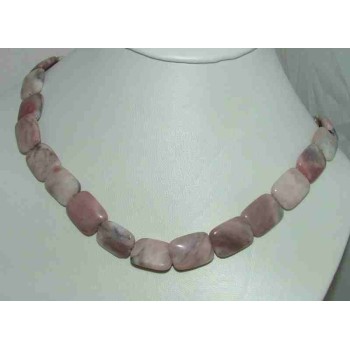 NSA|Collana donna rodonite pietre naturali girocollo mattoncino