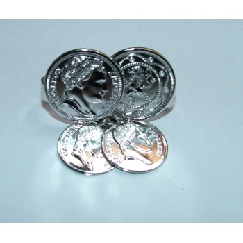 NSA|vintage spilla pinza per foulard o Stola SARAH COVENTRY originale tono argento