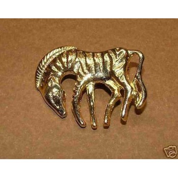 NSA|VINTAGE U.S.A. spilla Placcata in  ORO con la zebra, in ottimo stato