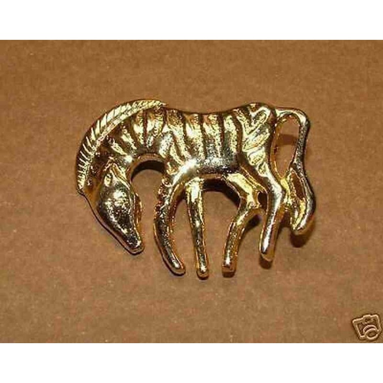 NSA|VINTAGE U.S.A. spilla Placcata in  ORO con la zebra, in ottimo stato