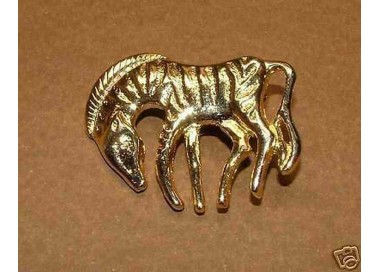 NSA|VINTAGE U.S.A. spilla Placcata in  ORO con la zebra, in ottimo stato